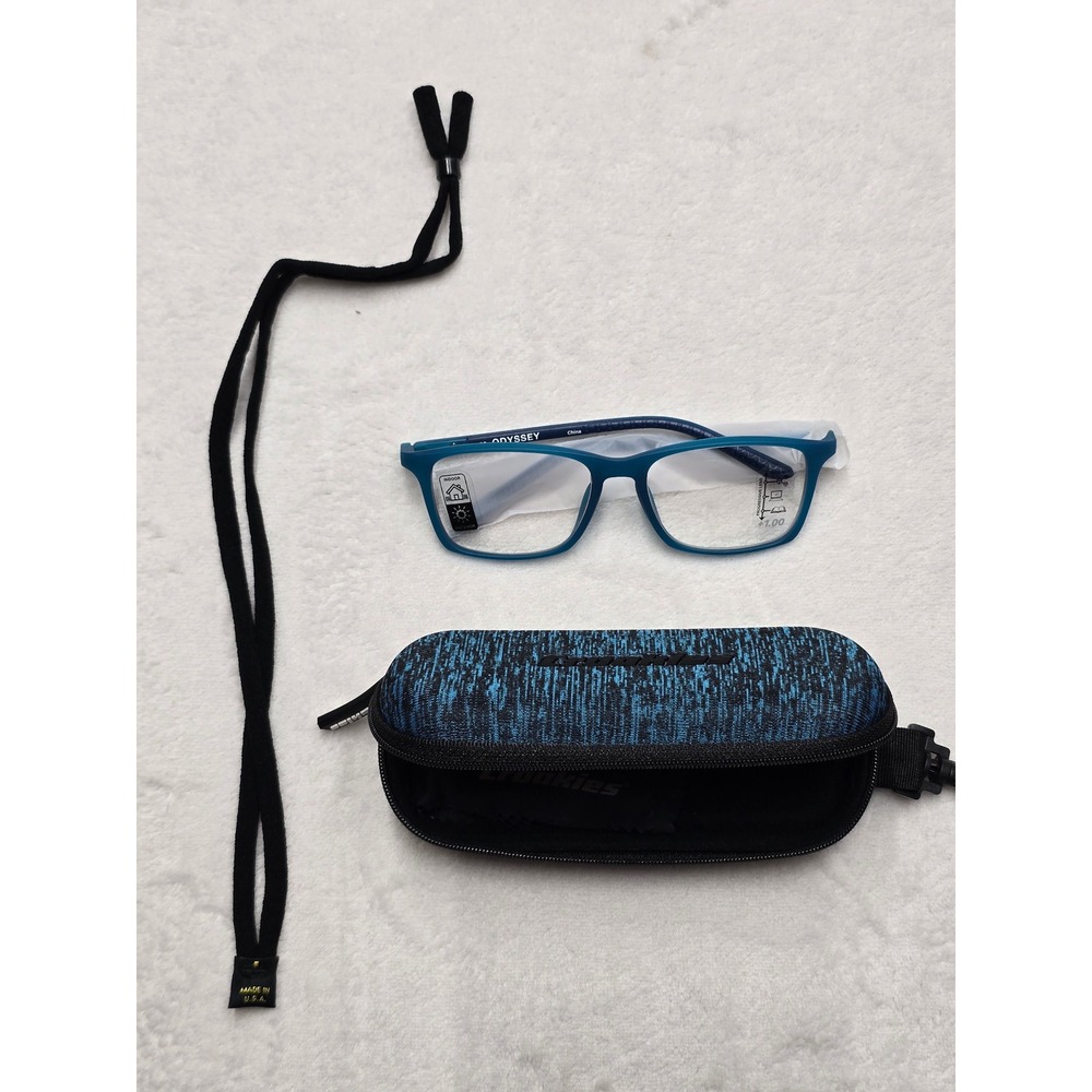 Croakies Odyssey Progressive Photochromic Blue Light Readers Caribe Blue +1.00